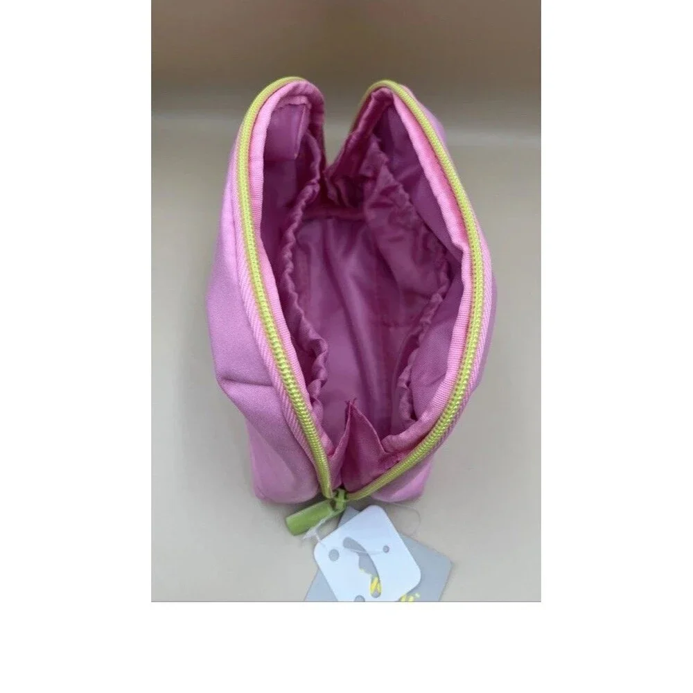 HEYDAY Tech Pouch | Pink Word Embroidery: Solid Design Accessory Case | NEW